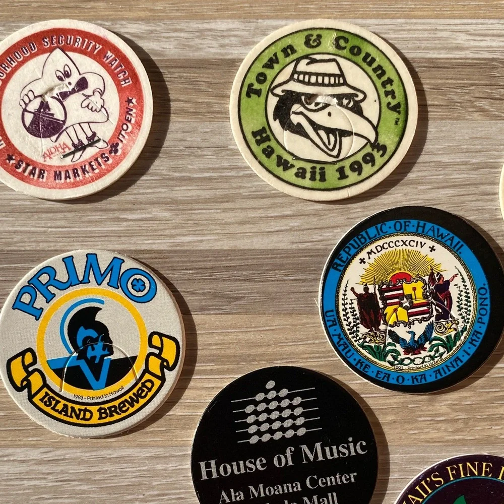 Vintage Hawaiian milk cap pogs 90s vintage toys Collection